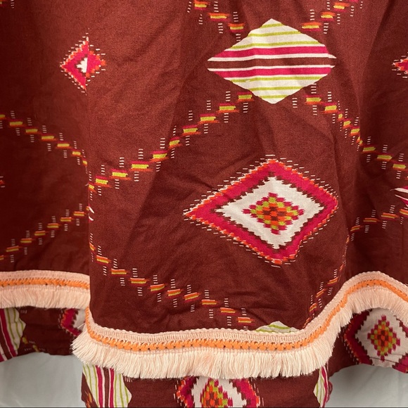 Beach Warrior Maroon Boho Long Maxi Skirt Size 14 - Picture 8 of 14